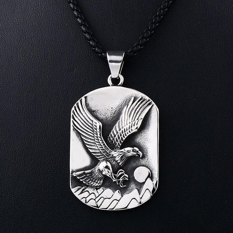 Native American Bird Eagle Stainless Steel Necklace - Ancient Treasures