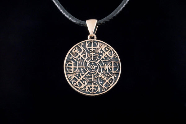 Viking Vegvisir Symbol Handcrafted Pendant - Ancient Treasures