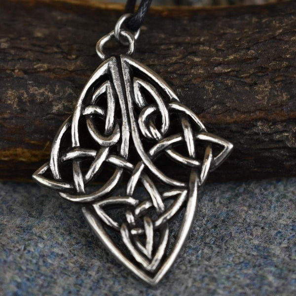 Celtic Diamond Knotwork Pewter Pendant - Ancient Treasures