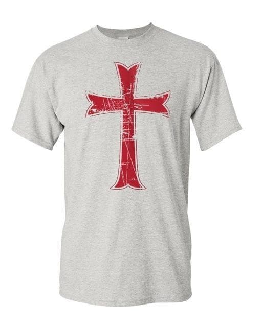 Crusader Knights Templar Cross T-shirt - Ancient Treasures