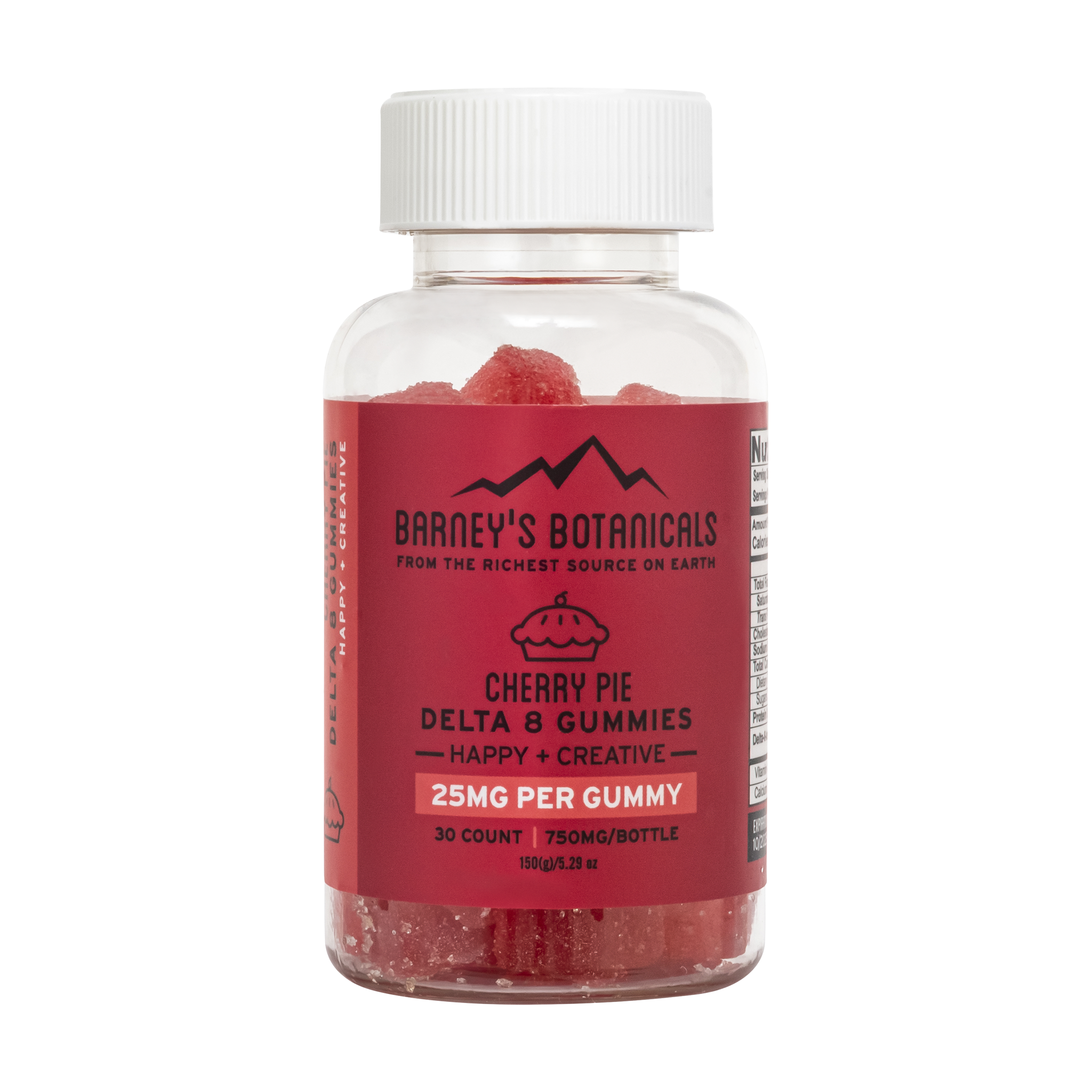 25mg Delta 8 Terpene Infused THC Gummies - Cherry Pie | 30 Count