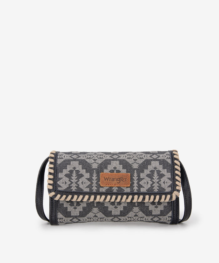 Wrangler Aztec Print Tote Bag Set - BLACK / WALLET