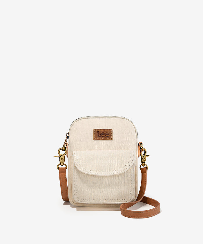 LEE Canvas Mini Crossbody Bag - TAN