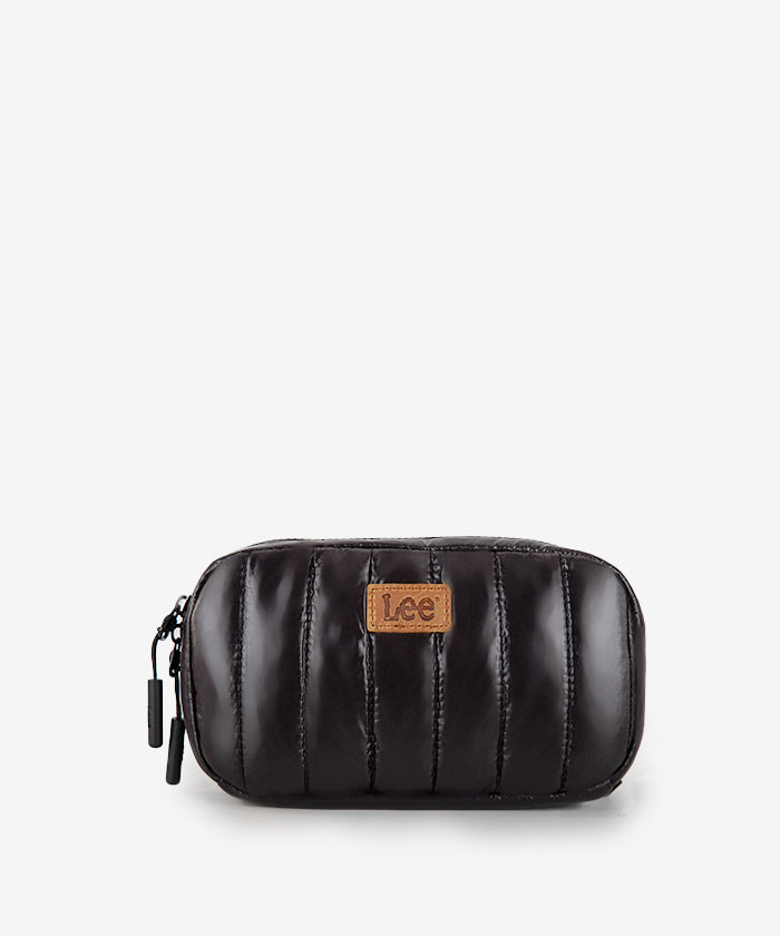 LEE Quilted Puffer Mini Crossbody Purse - BLACK