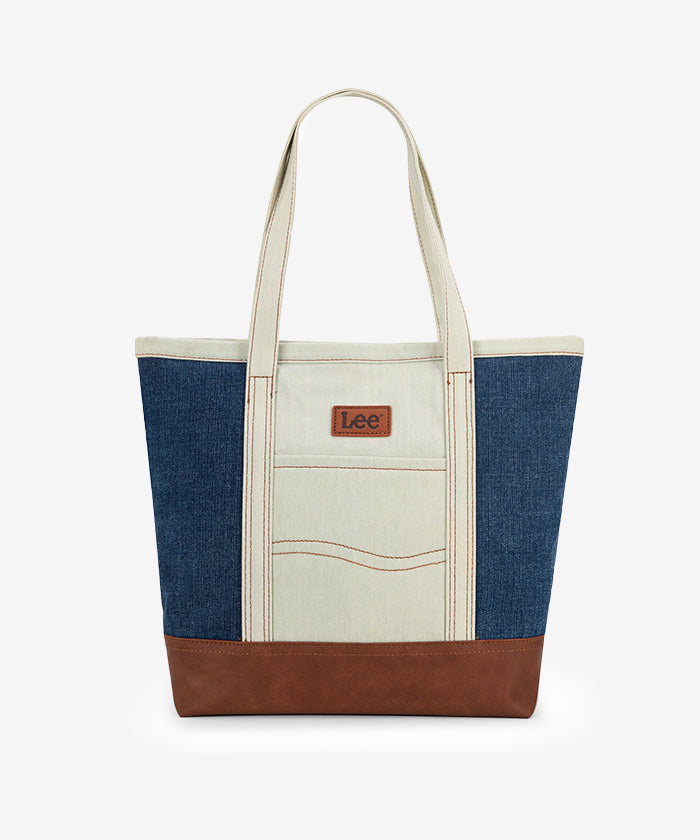 LEE Denim Patchwork Canvas Tote Bag