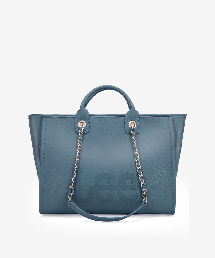 Lee Grain Leather Chain Shoulder Bag - JEAN
