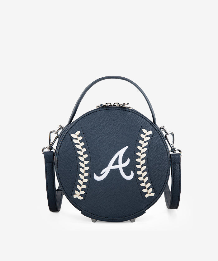 MLB Atlanta Braves Leather Circle Crossbody Bag