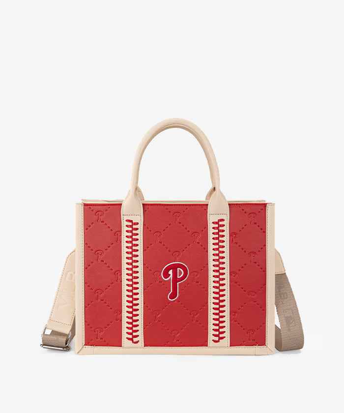 MLB Philadelphia Phillies Leather Stitched Tote Bag