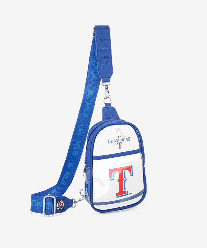MLB Texas Rangers Clear Mini Sling Stadium Bag - BLUE