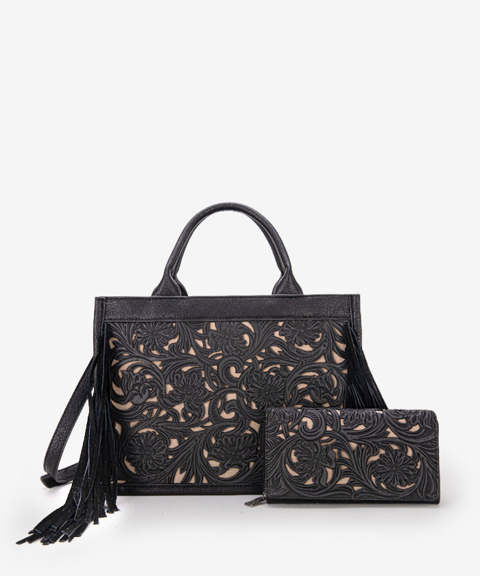 Trinity Ranch Hand Coloring Concealed Carry Tote Bag Set - BLACK