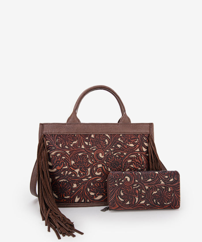 Trinity Ranch Hand Coloring Concealed Carry Tote Bag Set - COFFEE