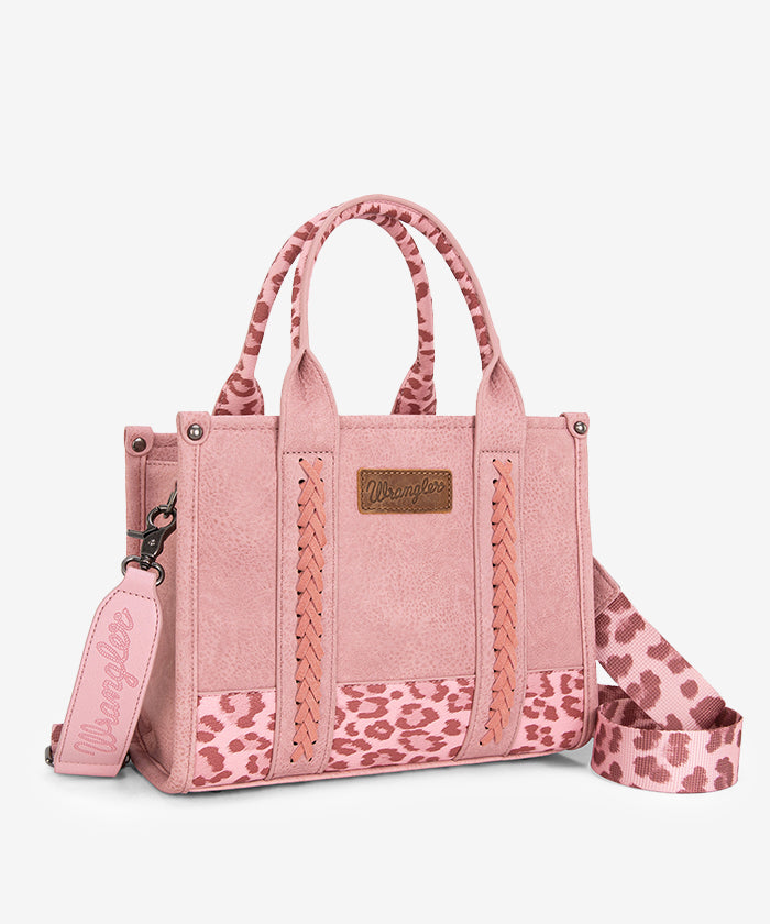 Wrangler Cow Print Crossbody Tote Bag - PINK / MEDIUM