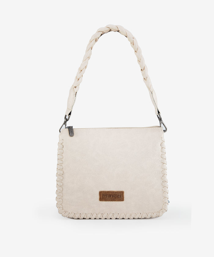 Wrangler Braided Crossbody Bag - TAN
