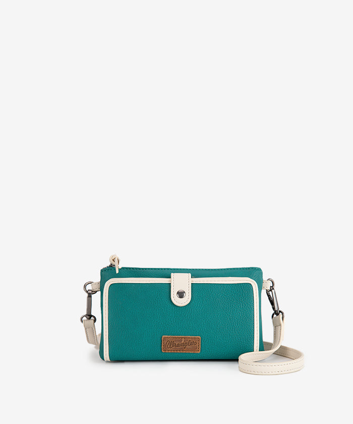 Wrangler Leather Mini Crossbody Bag - TURQUOISE