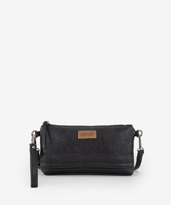 Wrangler Leather Mini Crossbody Purse - BLACK
