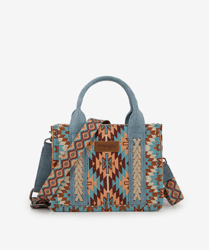 Wrangler All-Over Aztec Print Canvas Tote Bag - JEAN