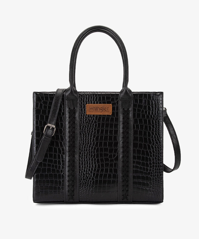 Wrangler Whipstitch Tote Bag - BLACK / LARGE