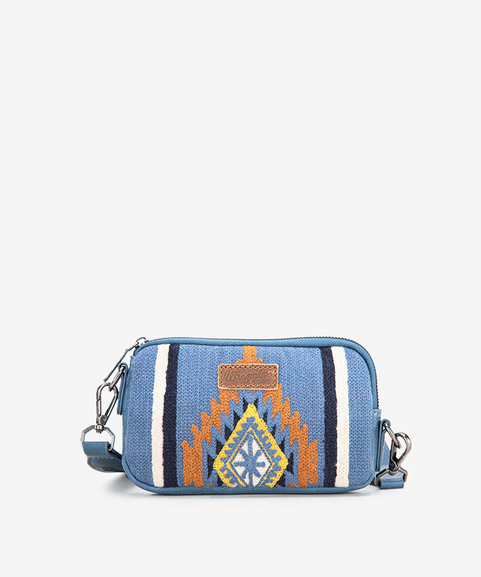 Wrangler Aztec Knitted Trolley Sleeve Duffle Bag - JEAN / MINI CROSSBODY
