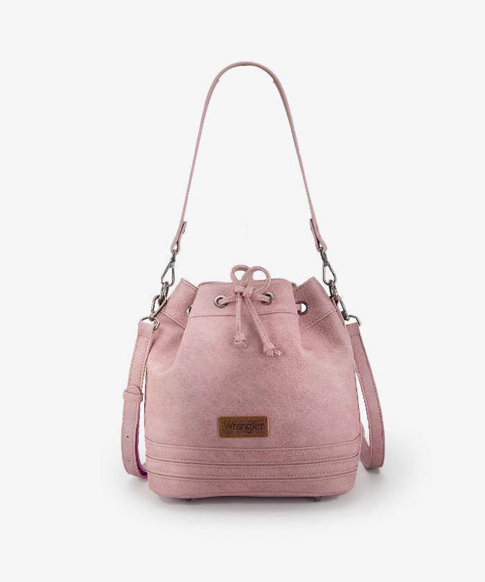 Wrangler Concealed Carry Bucket Crossbody Bag - DARK PINK