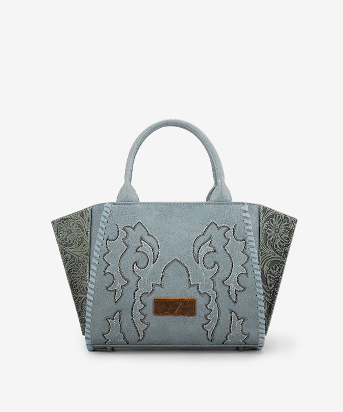 Wrangler Embroidered Boot Scroll Tote Bag Set - JEAN / TOTE BAG