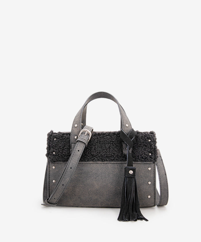 Wrangler Sherpa Tote Bag Set - BLACK / TOTE BAG