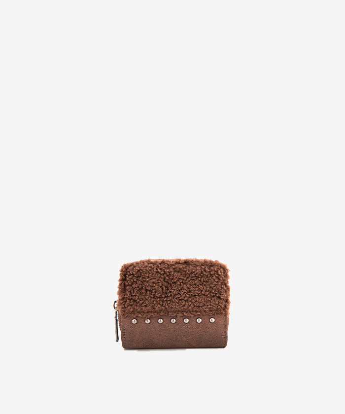 Wrangler Sherpa Tote Bag Set - COFFEE / WALLET