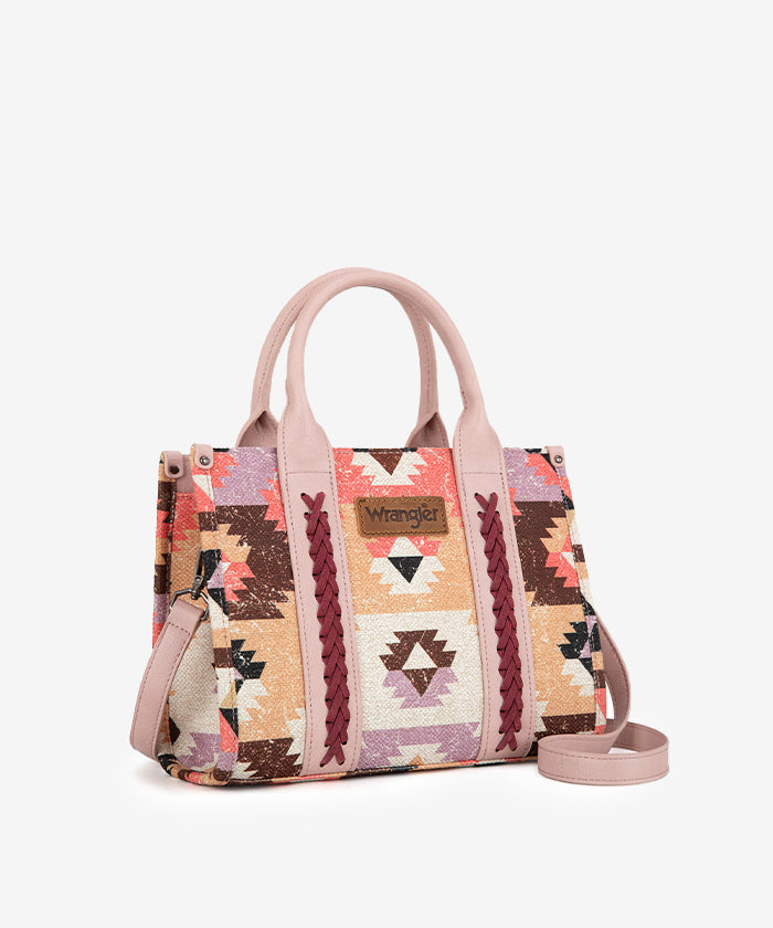 Wrangler Southwestern Print Canvas Tote Bag - PINK
