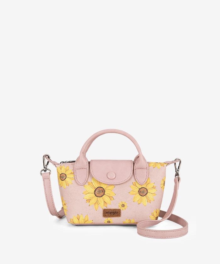 Wrangler Sunflower Print Mini Crossbody Bag - PINK