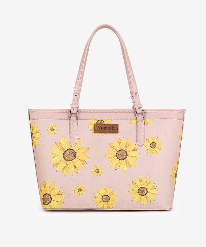 Wrangler Sunflower Print Wide Tote Bag - PINK