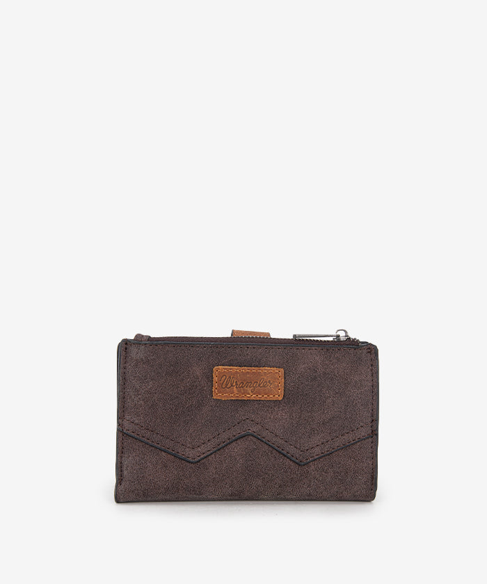 Wrangler Color Block Western Tote Carry Bag Set - COFFEE / WALLET