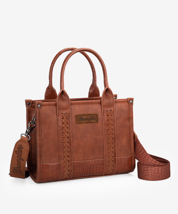 Wrangler Cow Print Crossbody Tote Bag - CROCODILE / MEDIUM