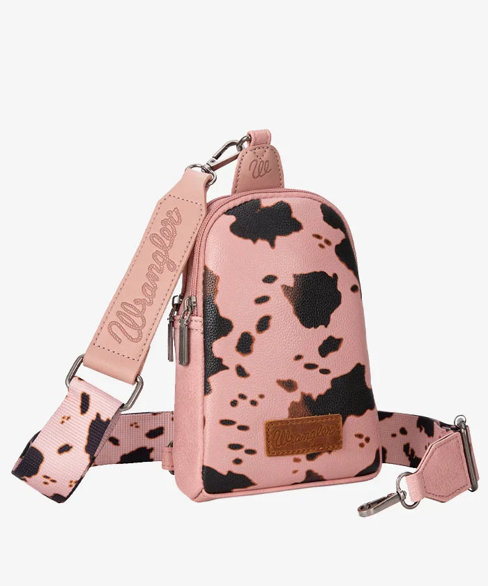 Wrangler Cow Print Sling Bag