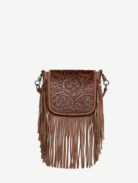 Wrangler Genuine Leather Fringe Crossbody Bag – Montana West World