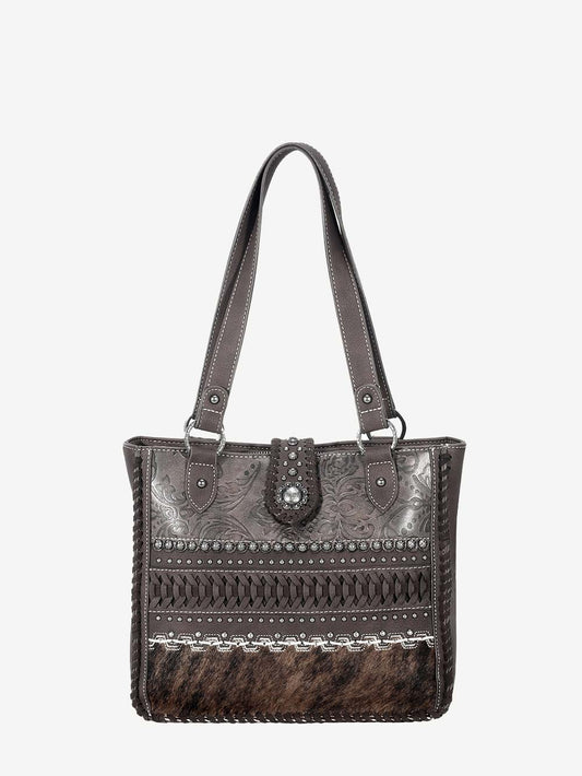 TR32-8248 Trinity Ranch Tooled Design Collection Handbag-Brown
