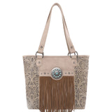 Montana West Floral Embossed Fringe Concho Tote Collection - Montana West World