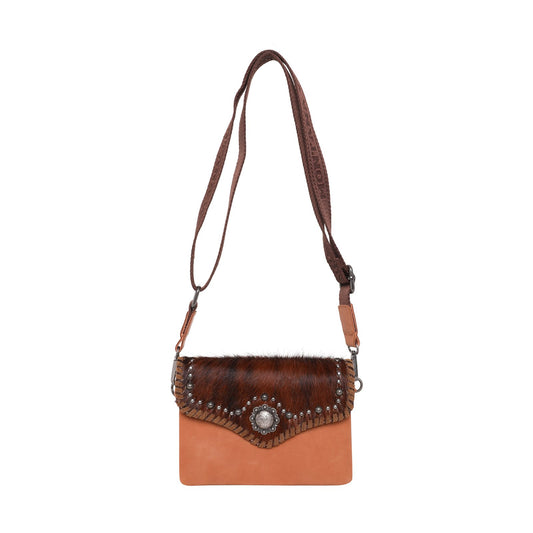 Real Cowhide Crossbody Purse Handbag Western Hair On Leather Bag