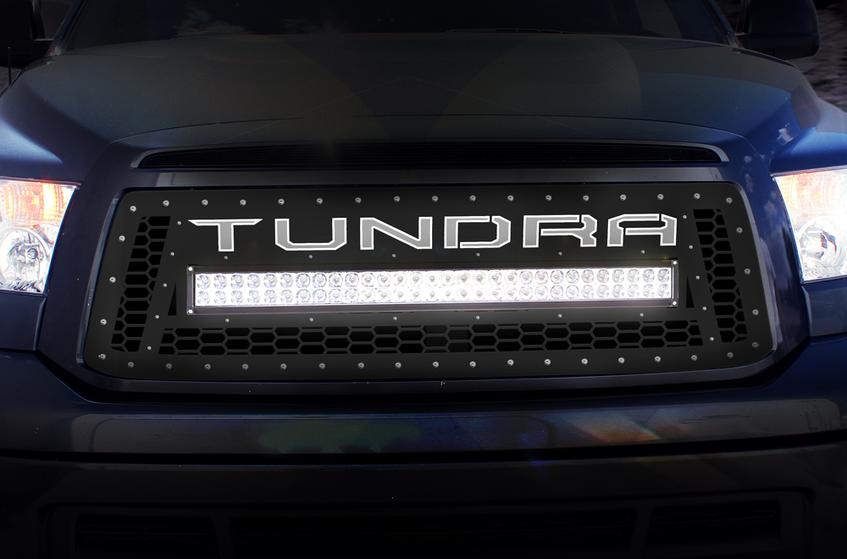 Toyota TUNDRA Grill with LED Light Bar – RacerX Customs | Truck