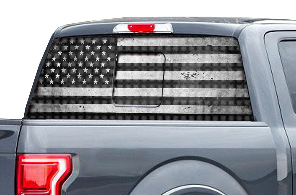 Ford F150 Rear Window Decals - SUBDUED FLAG – RacerX Customs | Auto ...