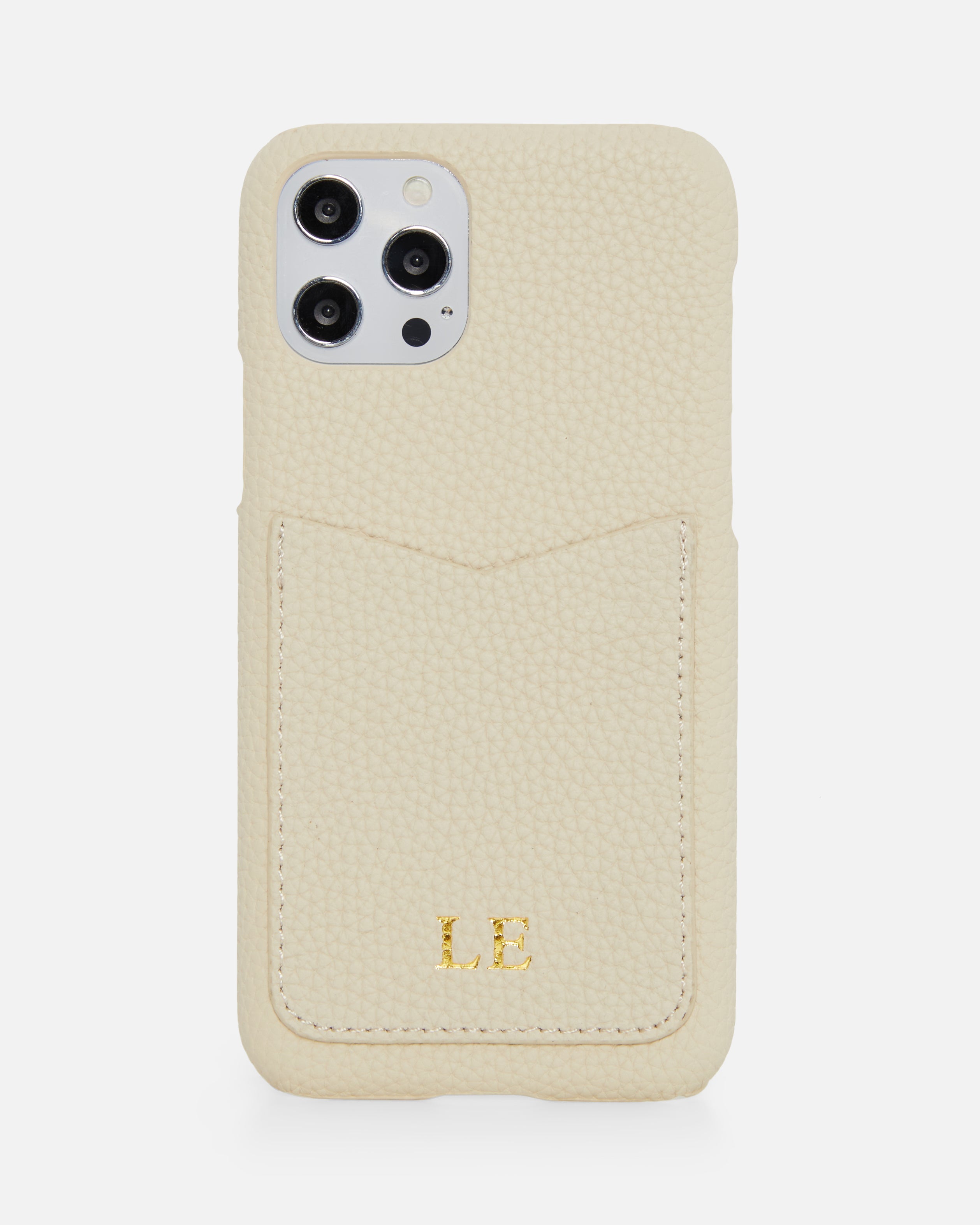 Image of Embossed Pocket Phone Case in Vanilla