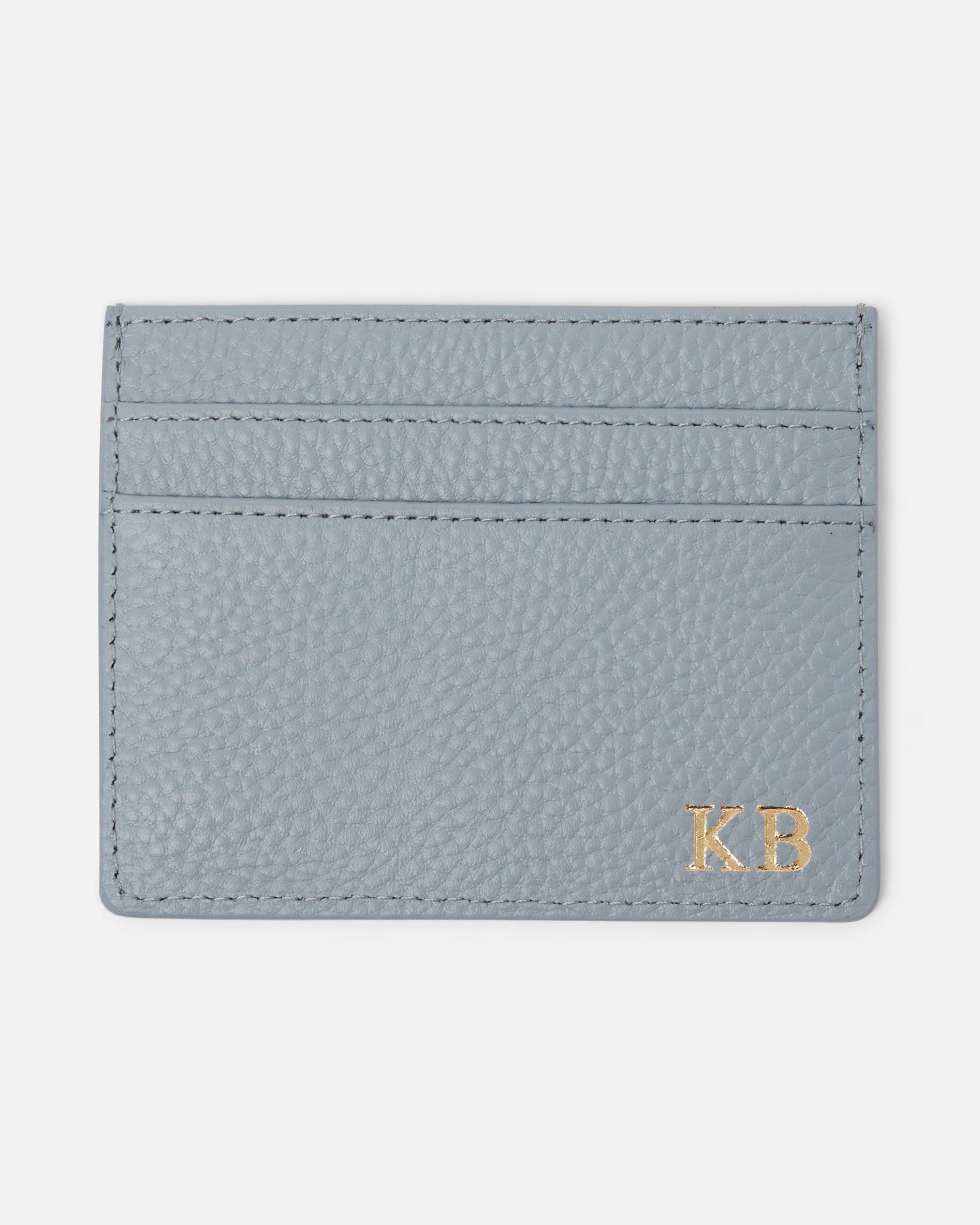 Image of Personalised Pebble Leather Card Holder | Cloud