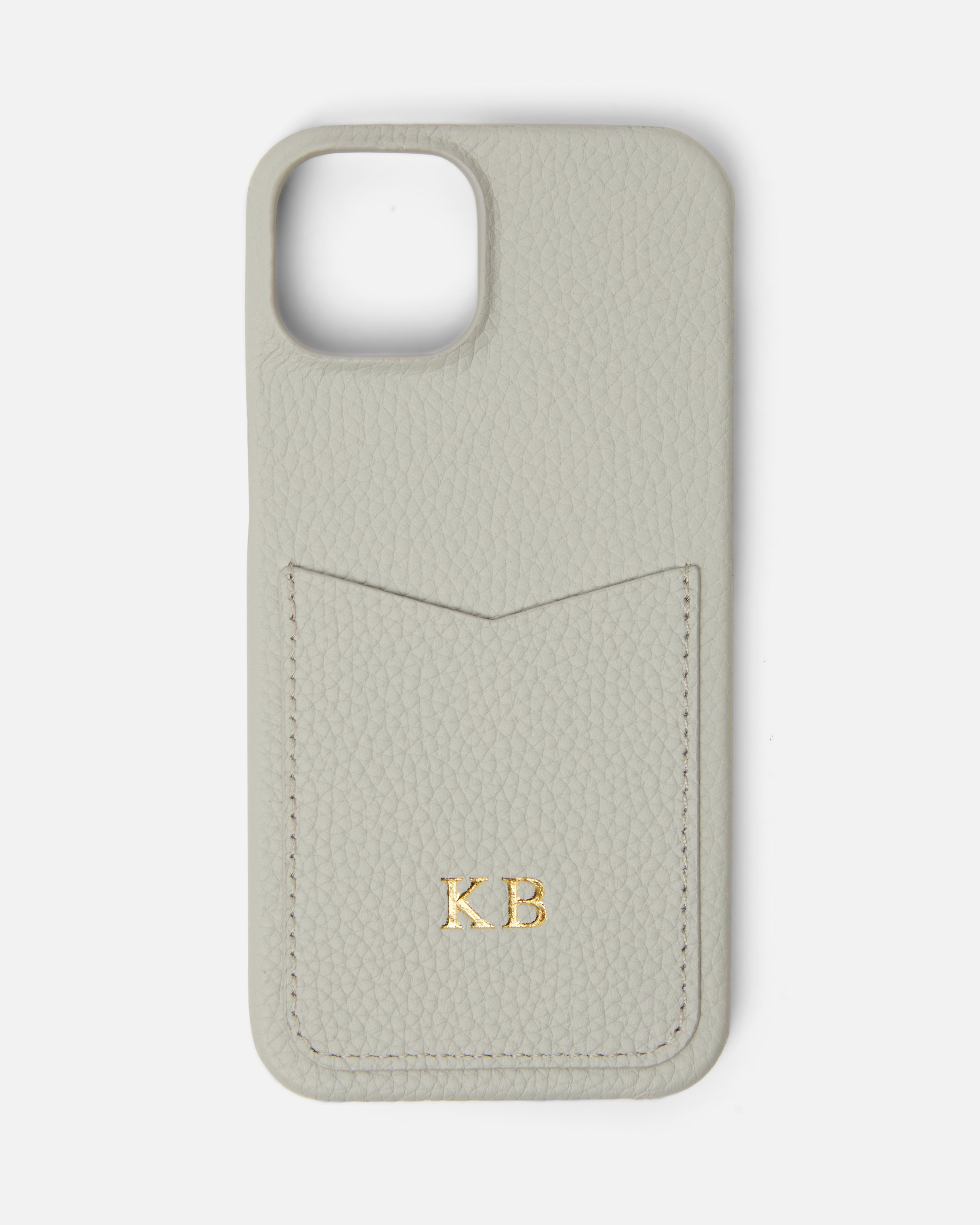 Image of Embossed Pocket Phone Case in Stone