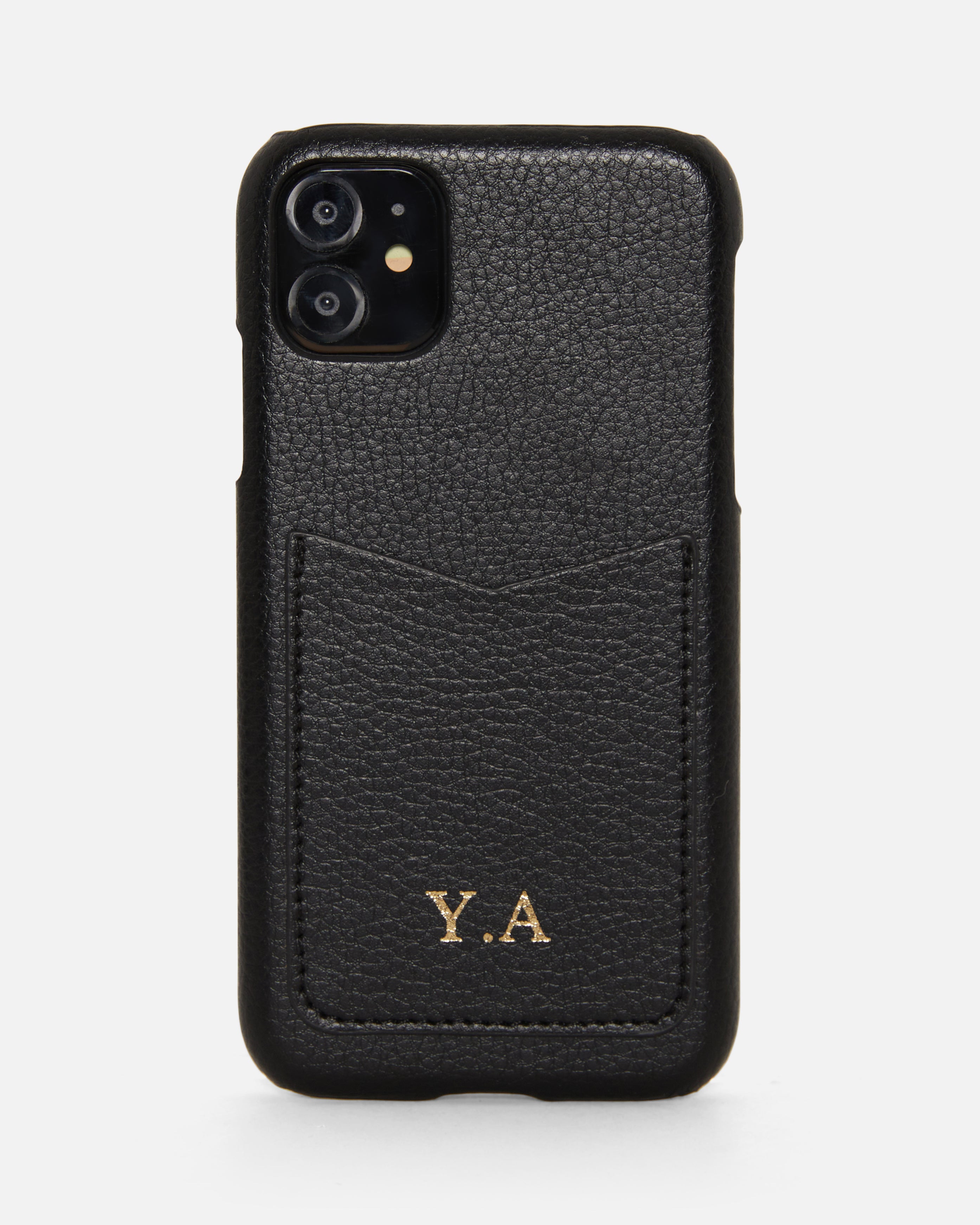 Image of Embossed Pocket Phone Case in Black