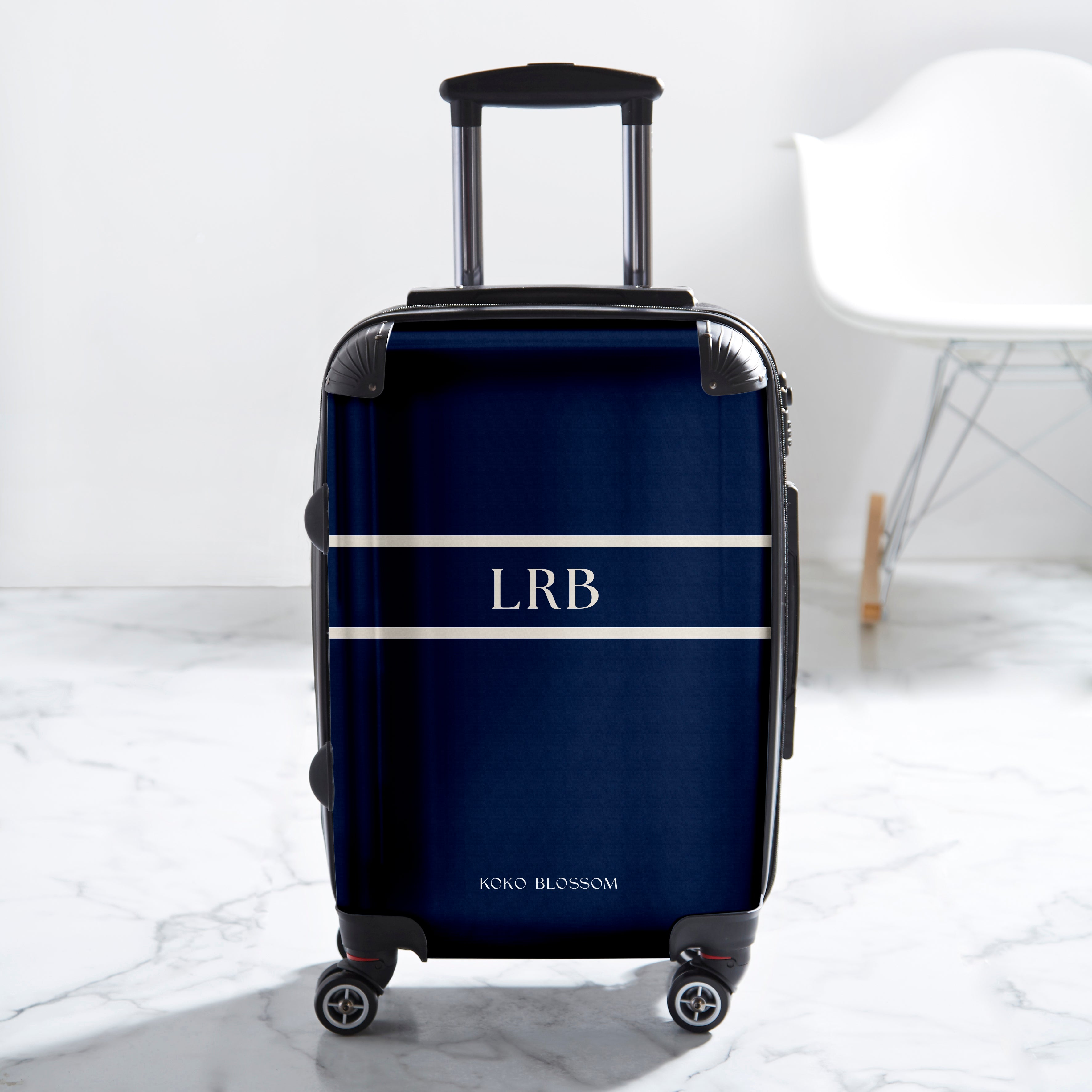 Image of Personalised Suitcase | Tan Lines in Midnight KOKO BLOSSOM 