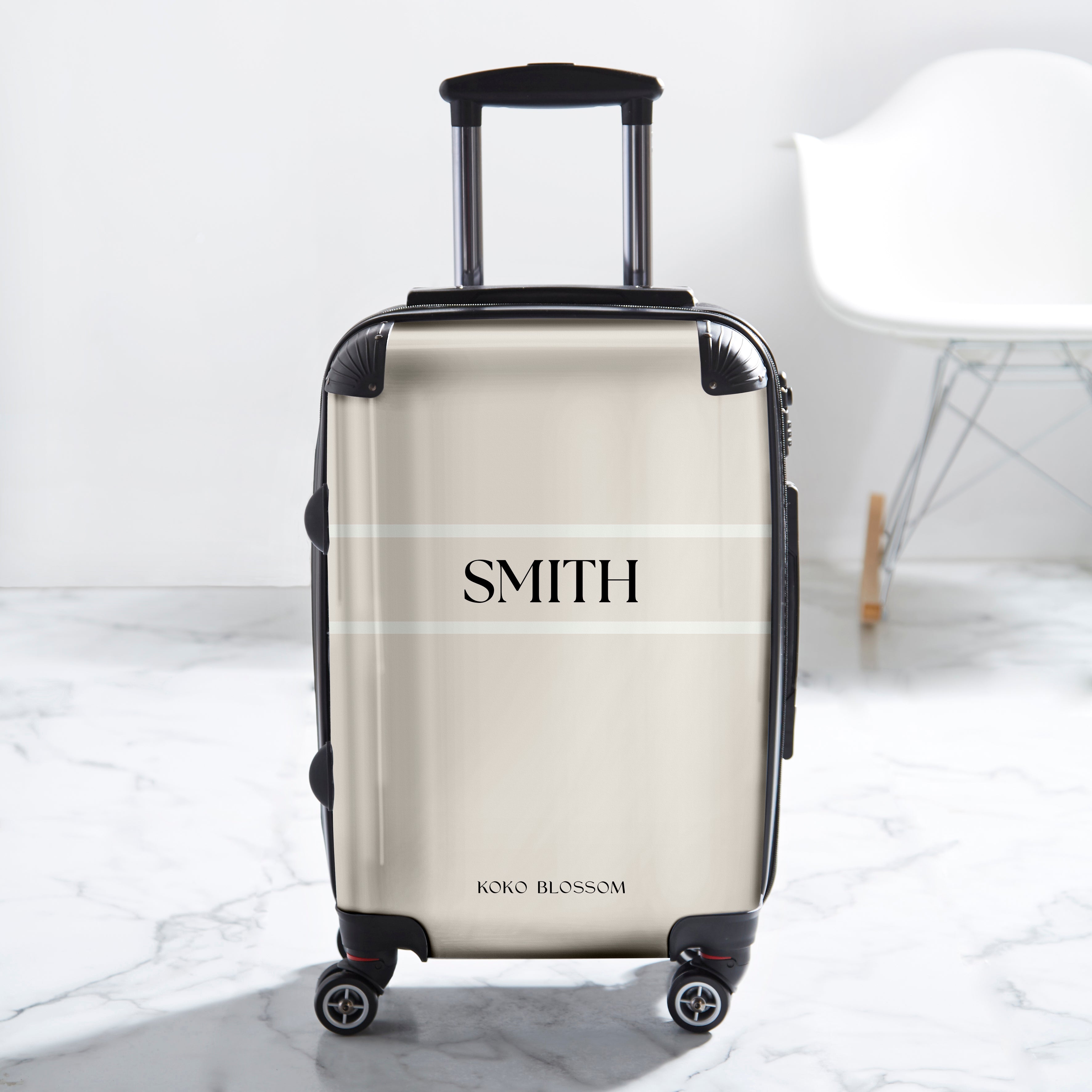 Image of Personalised Suitcase | Tan Lines in Vanilla  SMITH e e e Eziii,%nzmwp z:%;mai%@?i% S WAl y 