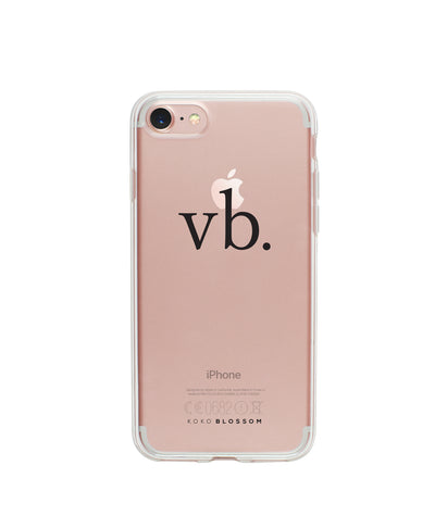 Personalised Initials Clear Phone Case