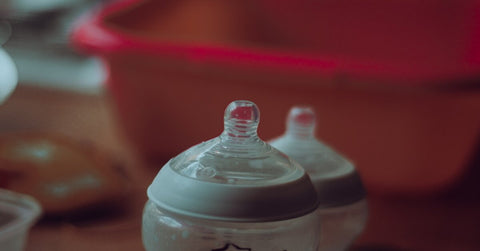 A photo of baby bottles