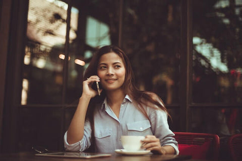 Woman talking on the phone