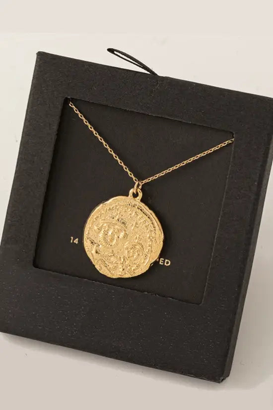 Old Coin Gold Pendant Necklace
