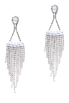 Crystal Cz Waterfall Dangle Earrings