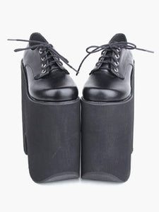 black high platform shoes